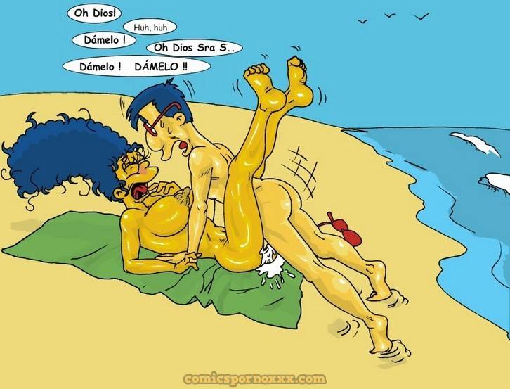 En la Playa con Marge (Milhouse Penetra a Marge Simpson) - 6 - Comics Porno - Hentai Manga - Cartoon XXX