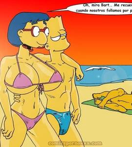 Cartoon - En la Playa con Marge (Milhouse Penetra a Marge Simpson) - 11